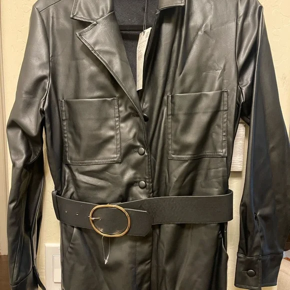 Zara Navy Belted Jumpsuit - Picture 6 of 10